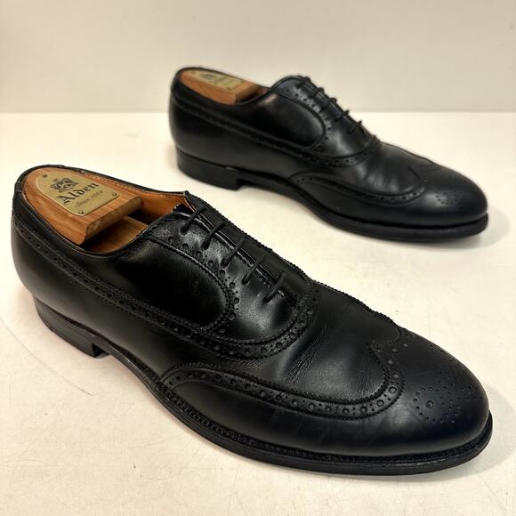 EUC Alden x Brooks Brothers 0928 Black Calfskin Wing Tip Bal Made in USA 10 main image 6